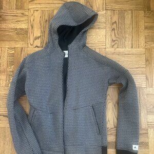 Adidas‎ x Reigning Champ Men's M Black Gray Spacer ZNE Mesh Bomber Jacket Hoodie
